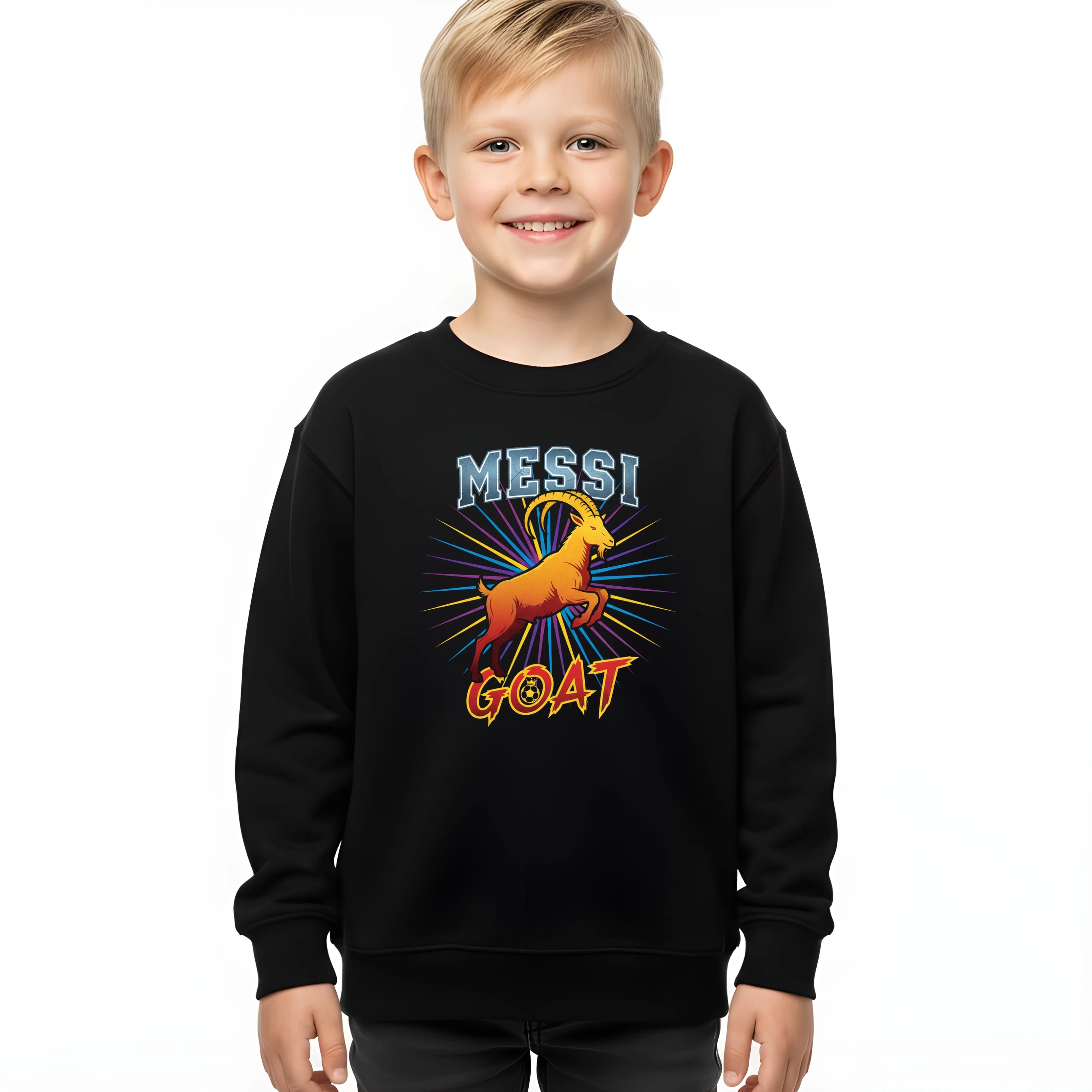 Bluza dziecięca Messi Goat Ikoniczna Legenda Piłki Nożnej Złoty Mistrz I Król Dryblingu