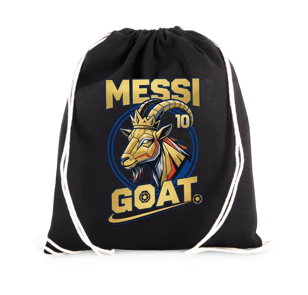 Worek-plecak Messi Goat złoty rogaty król futbolu z koroną i numerem 10