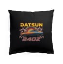 Poduszka dekoracyjna Datsun 240Z japońska ikona z kwiatami wiśni i retro zachodem słońca