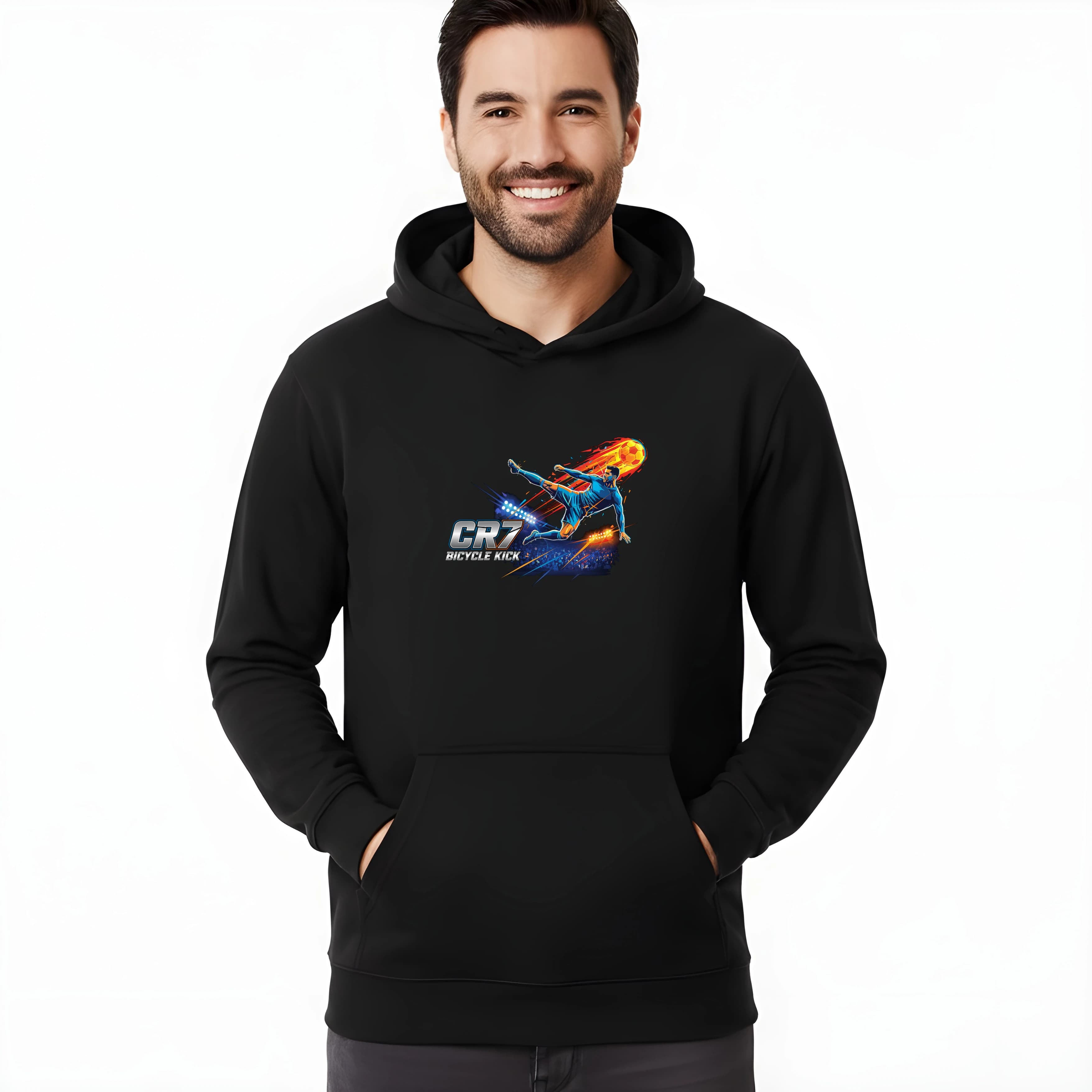 Bluza z kapturem CR7 ognisty bicycle kick legendarny gol z powietrza i moc