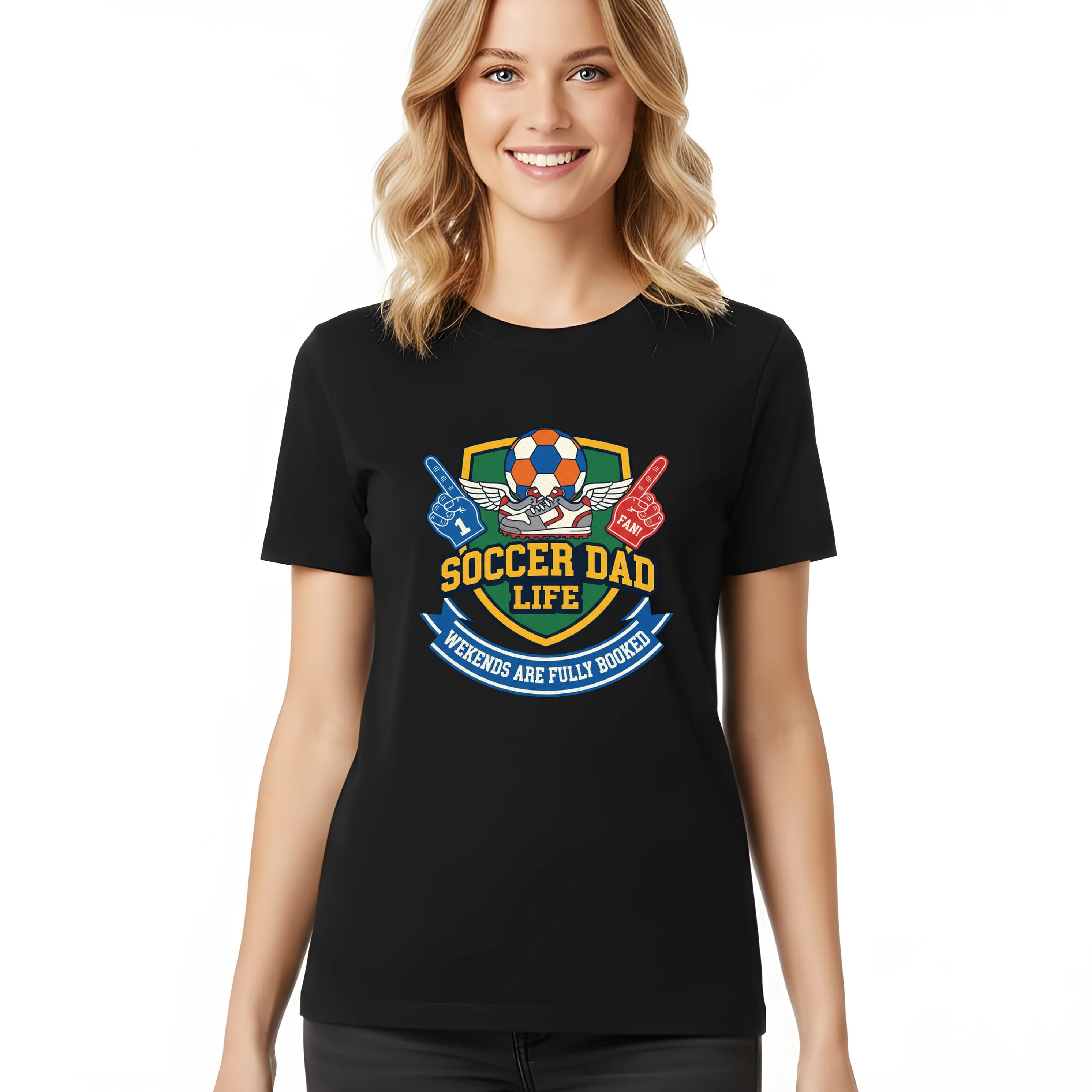 Koszulka damska Dumny tata Soccer Dad Life weekendy zajęte przez piłkę nożną