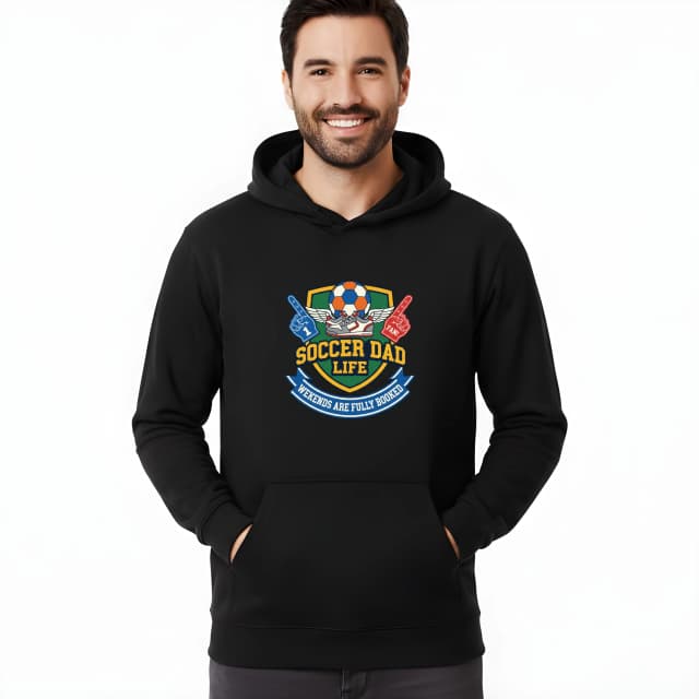 Bluza z kapturem dumny tata Soccer Dad Life weekendy zajęte przez futbol