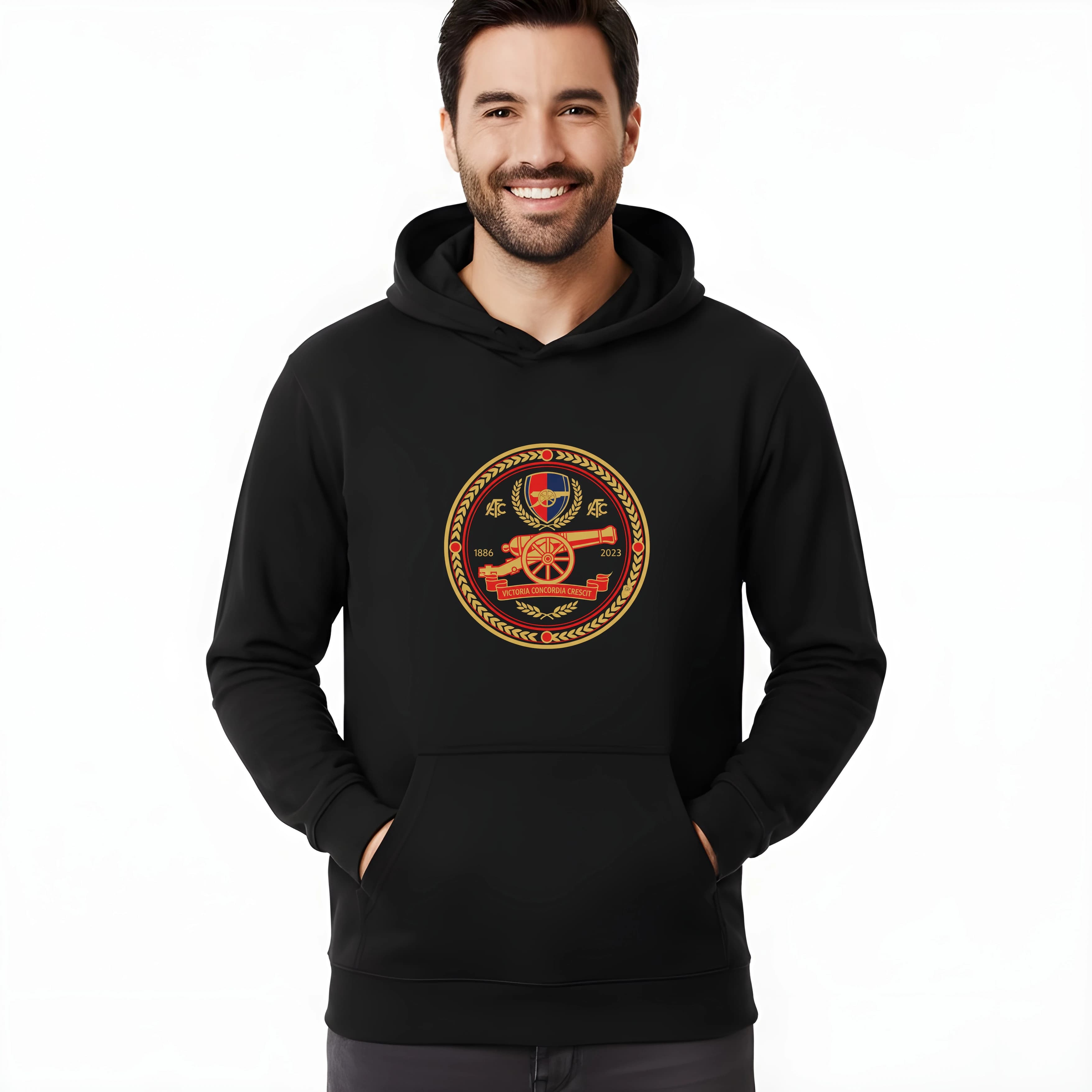 Bluza z kapturem legendarne działo i tarcza Arsenal dziedzictwo 1886-2023