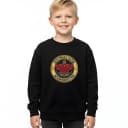 Bluza dziecięca Retro złoty herb klubu piłkarskiego Manchester z feniksem i koroną