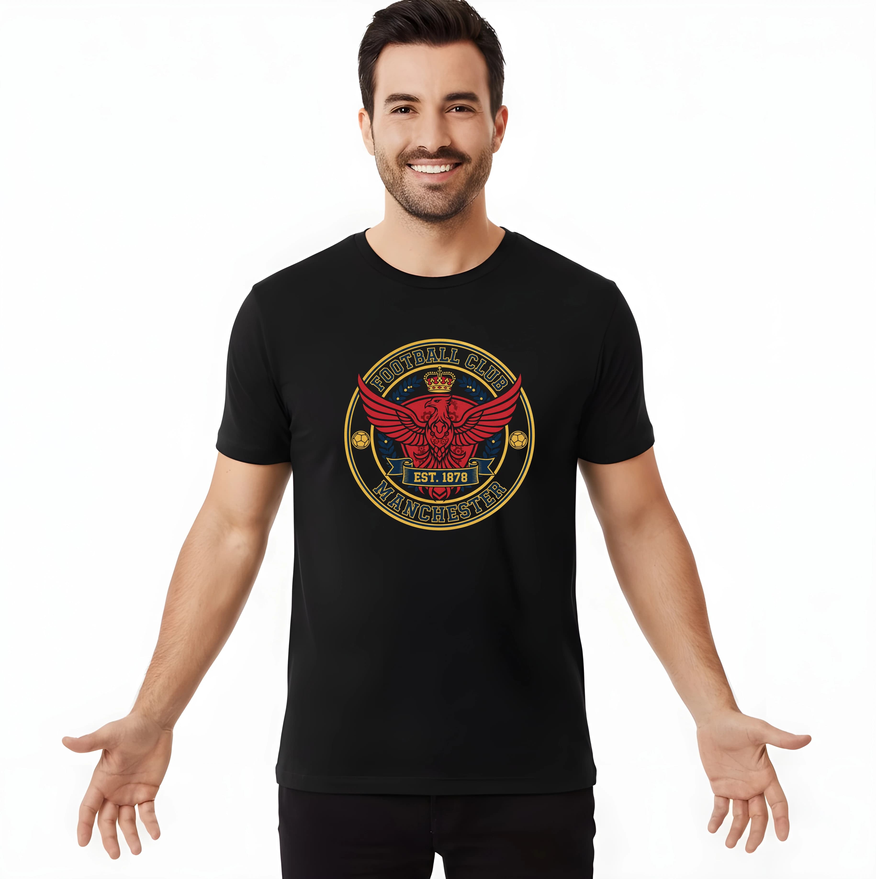 Koszulka męska Manchester United herb klubu od 1878 królewski feniks