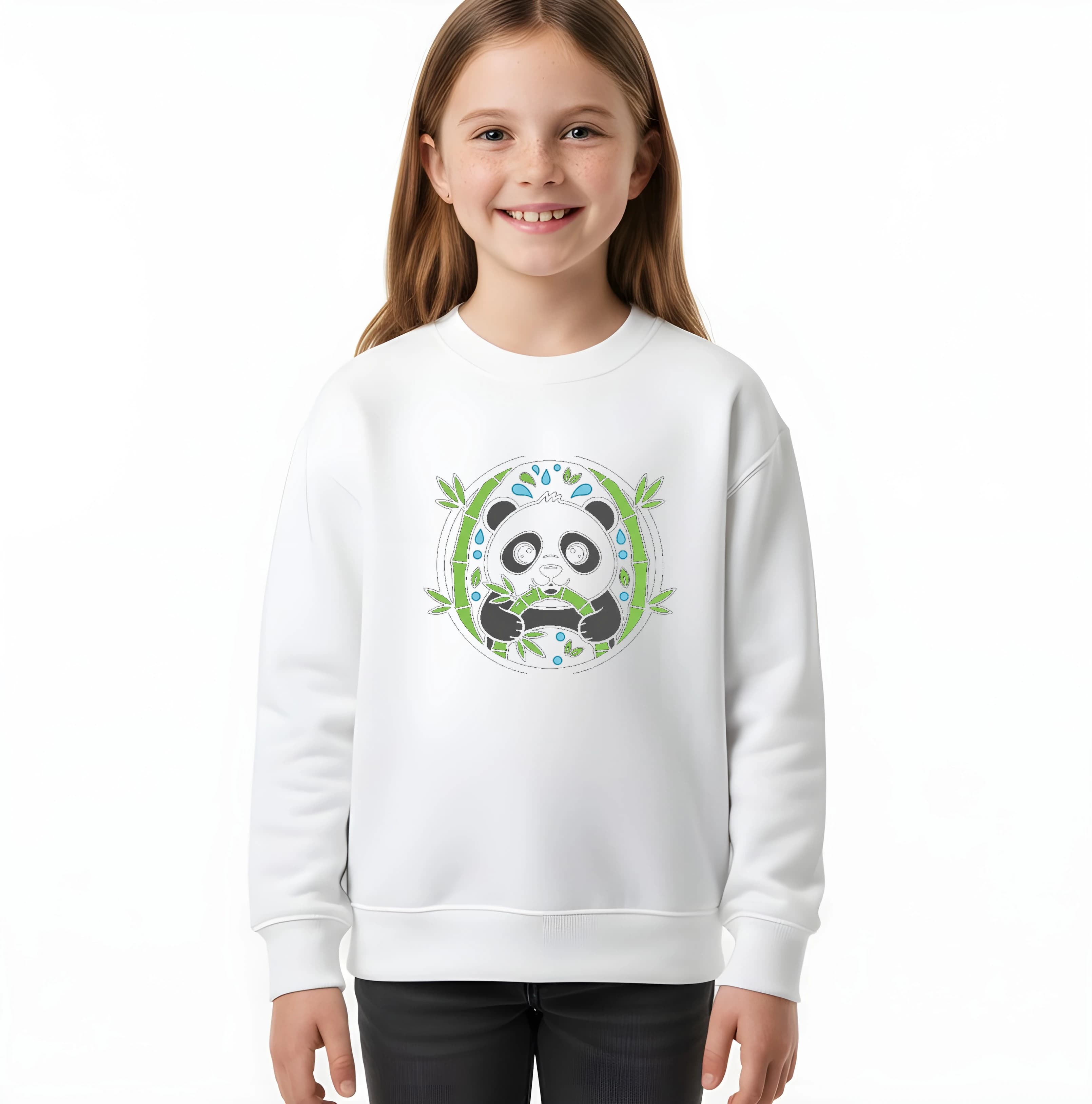 Bluza dziecięca urocza panda je bambus - Bamboo Buddy dla miłośników przyrody