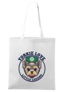 Torba na zakupy uroczy Yorkie Love, mały legendarny towarzysz z muszką