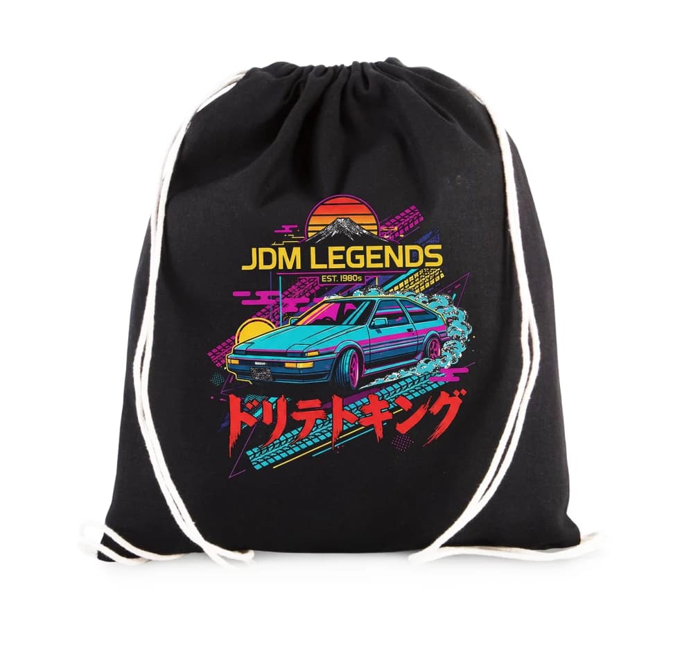 Worek-plecak Jdm Legends Retro Drift Królowie Driftu Ae86 Mt Fuji Neonowy Dym