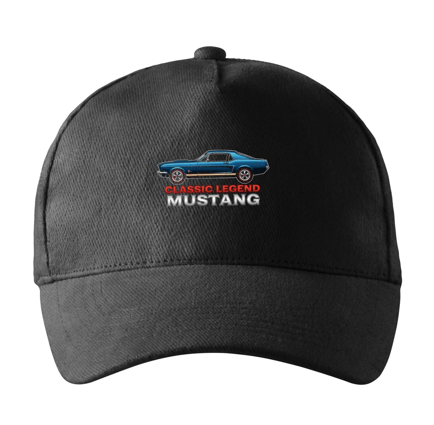 Czapka z daszkiem Ikoniczny klasyczny Mustang, legendarny boczny profil dla kolekcjonerów i entuzjastów