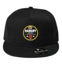 Czapka snapback Hangry, zabawna definicja - złość z głodu, burger i wybuch emocji