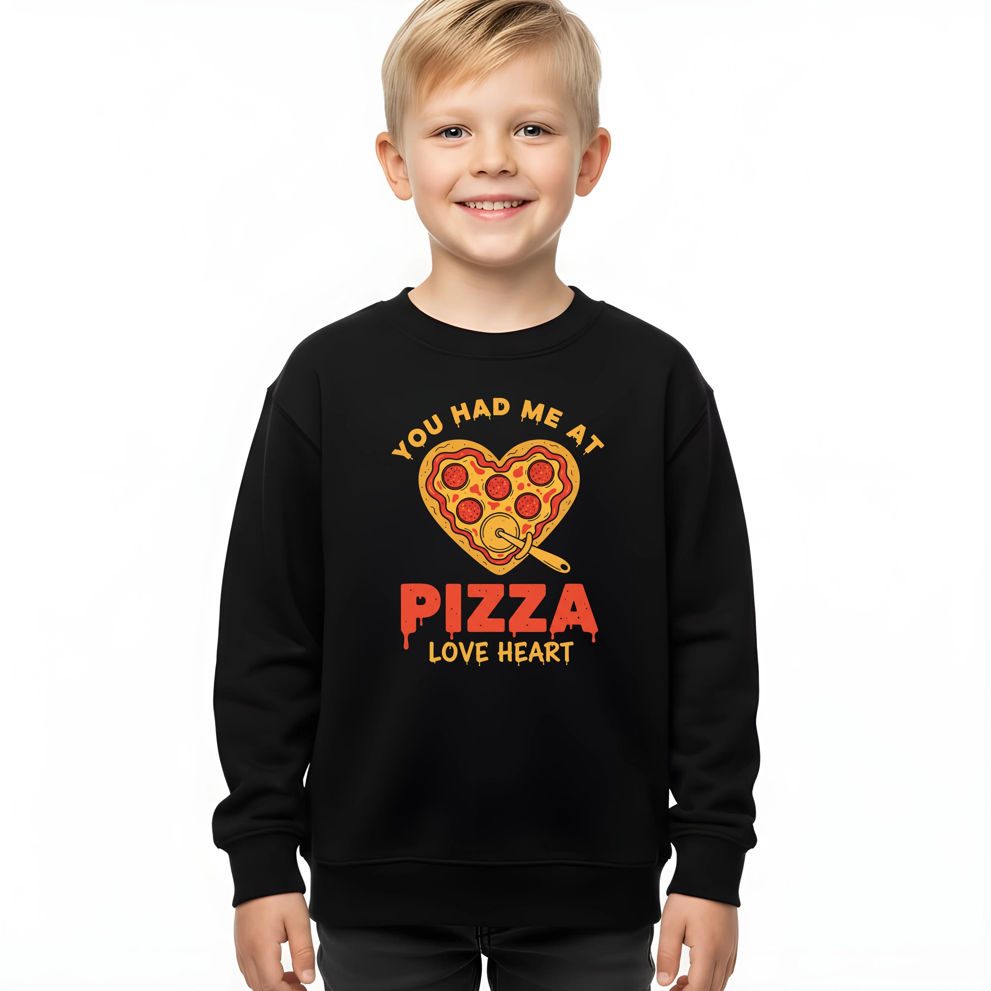 Bluza dziecięca serce z pizzy - miłość od pierwszego kęsa