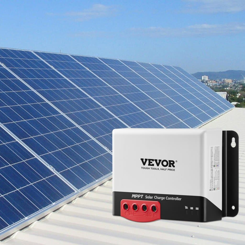 40A MPPT Solar Charge Controller, automatyczne wejście DC 12V/24V, Solar Panel Charge Controller z modułem Bluetooth, 98% wydajności ładowania dla akumulatorów uszczelnionych (AGM), żelowych, zalewanych i litowych