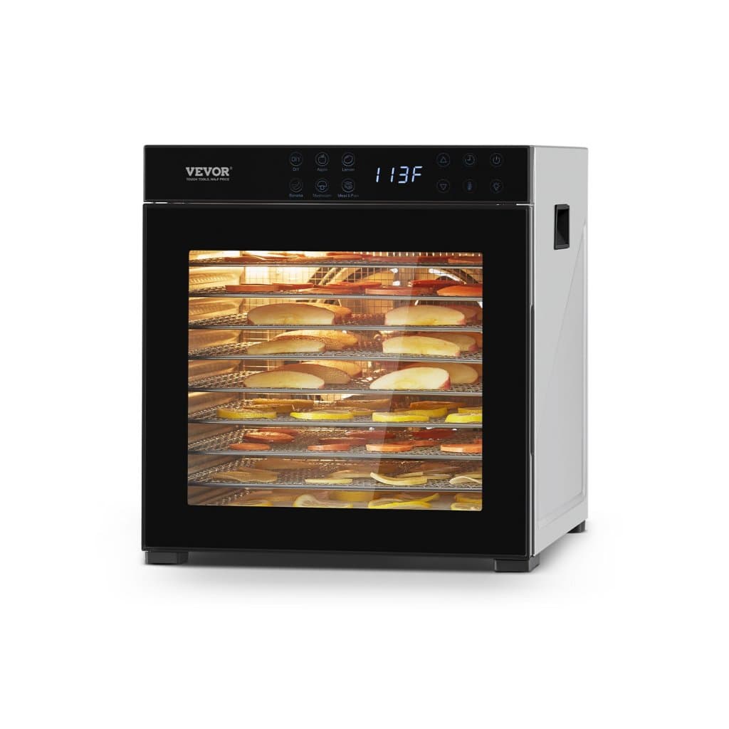 Suszarka do owoców 10 tacek ze stali nierdzewnej, 1000 W, suszenie owoców suszonych