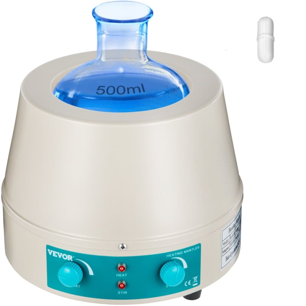 Mieszadło magnetyczne 500ml Płaszcz grzejny 250W Płaszcz grzejny Mieszadło Wyświetlacz cyfrowy do kolby okrągłodennej