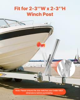 Stojak pod wyciągarkę łodziową 51-76 mm Słupki wyciągarki Siedzisko wyciągarki przyczepy łodziowej z rolką - miniatura 7