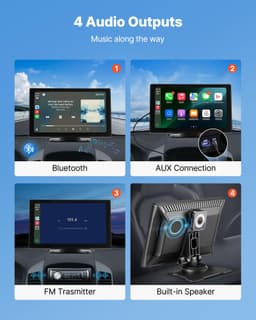 Radio samochodowe z systemem CarPlay Touchscreen 9 w systemie Apple Android Kamera przednia/tylna - miniatura 9