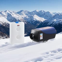 Przenośny podgrzewacz powietrza na olej napędowy 8 kW DC 12 V/24 V 10 l duży zbiornik - miniatura 1