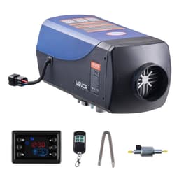 Przenośny podgrzewacz powietrza na olej napędowy 8 kW DC 12 V/24 V 10 l duży zbiornik - miniatura 2