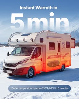Przenośny podgrzewacz powietrza na olej napędowy 8 kW DC 12 V/24 V 10 l duży zbiornik - miniatura 7