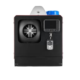 Nagrzewnica powietrza na olej napędowy 8 kW DC 12-24 V, z zużyciem paliwa 0,18-0,36 l/h, regulacją temperatury 0-40°C, z pilotem zdalnego sterowania i przełącznikiem LCD, w kolorze czarnym, do ciężarówek, łodzi, kamperów i przyczep - miniatura 4