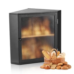 Narożny pojemnik na chleb do blatu kuchennego, dwuwarstwowy, bambusowy pojemnik do przechowywania - miniatura 2