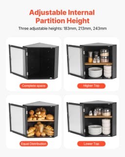 Narożny pojemnik na chleb do blatu kuchennego, dwuwarstwowy, bambusowy pojemnik do przechowywania - miniatura 7