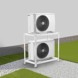 Miniaturowy stojak do montażu na podłodze, antywibracyjny, miniaturowy stojak do klimatyzatora bezkanałowego z pompą ciepła o mocy 9000–18000 BTU, wytrzymały uchwyt podstawy klimatyzatora do montażu na podłodze z maksymalnym obciążeniem 250 kg, dwa poziomy - miniatura 1