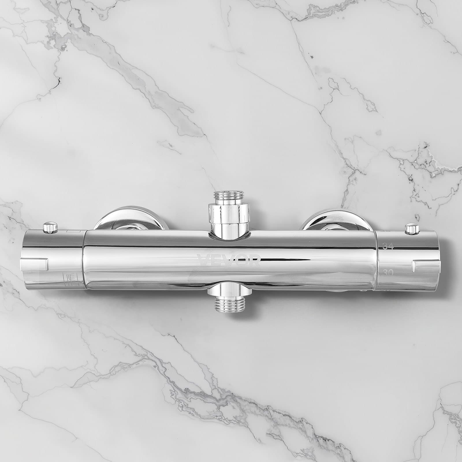 Zawór termostatyczny do baterii prysznicowej, zawór termostatyczny z blokadą bezpieczeństwa 38°C, zawory sterujące temperaturą baterii prysznicowej z ciepłą i zimną wodą, zapewniające stałą temperaturę wody do łazienki, kampera i przyczepy kempingowej