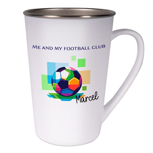 Stożkowy kubek ze stali nierdzewnej o pojemności 17 uncji, pokryty polimerem, zaleca się mycie ręczne, 12 szt./opakowanie, 48 szt./karton