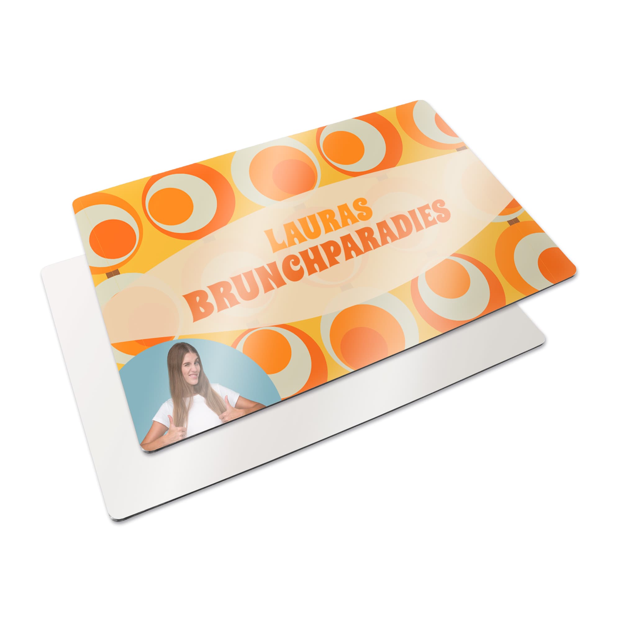 Płyta podstawowa Sublistar® z płyty MDF do tacy drewnianej TRAY-L, połyskująca biel, wymiary 418 x 286 x 3 mm, 50 szt./karton