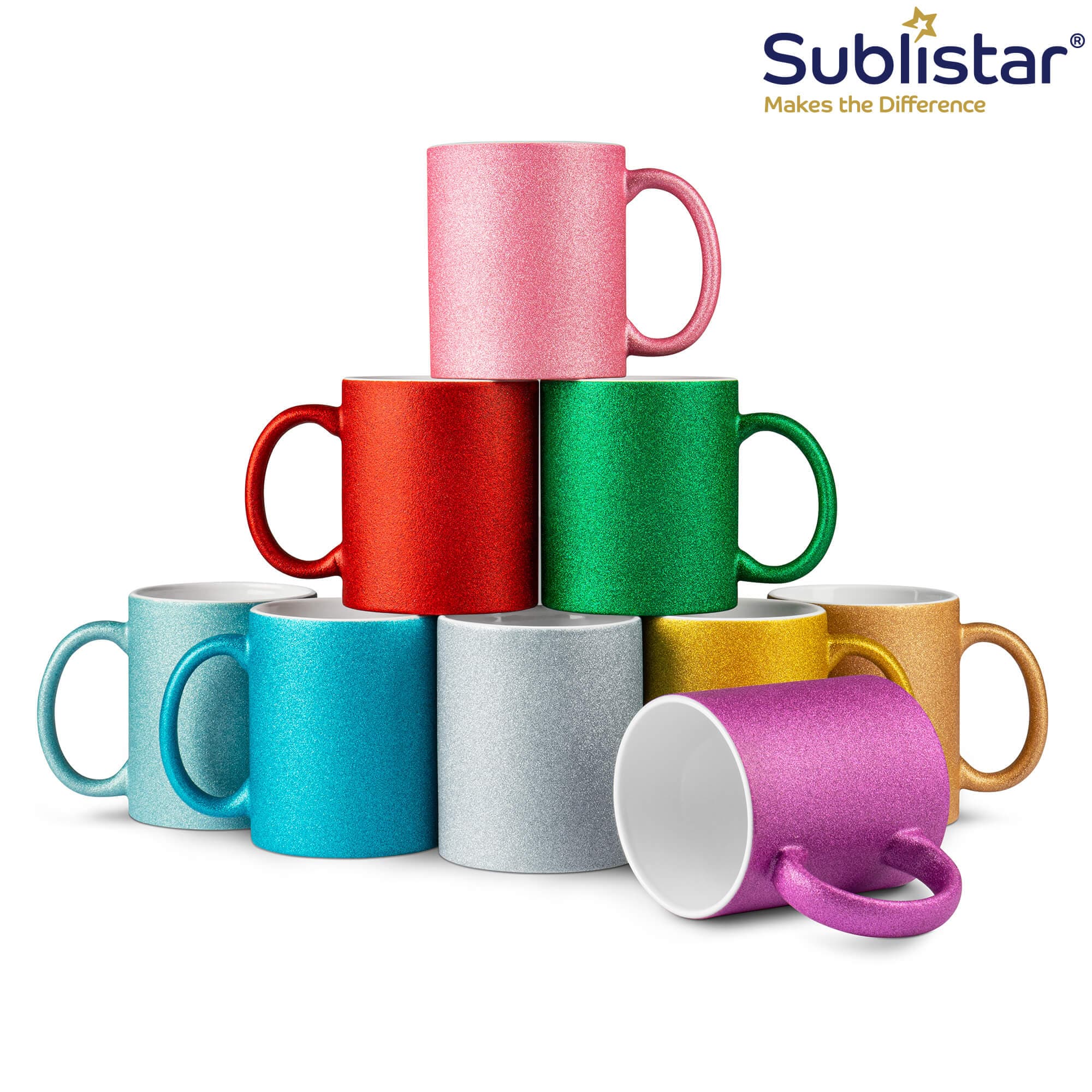 Kubek ceramiczny SPARK – 11 uncji, powłoka Sublistar®, różne kolory