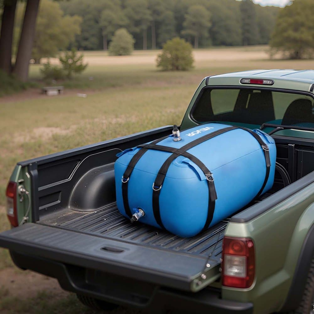 Zbiornik na wodę, 132 l, miękka torba na wodę z TPU, przenośny i składany pojemnik na wodę, szczelny i odporny na zużycie zbiornik na wodę do kampera do nawadniania kempingowego i użytku na zewnątrz