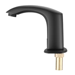 Bezdotykowa bateria umywalkowa do łazienki, automatyczna bateria toaletowa z czujnikiem ruchu i pokrywką otworu, zasilana bateryjnie, regulowana temperatura do rur 9,5 mm, komercyjna toaleta, matowa czerń - miniatura 22