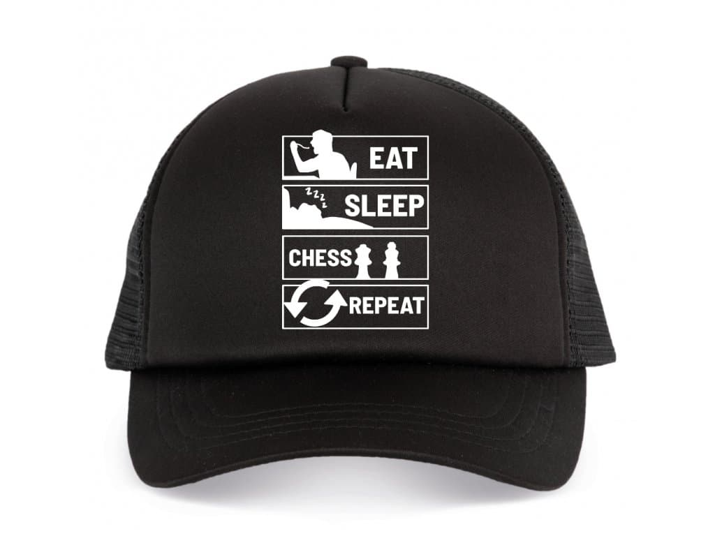 Czapka dziecięca Eat Sleep Chess Repeat