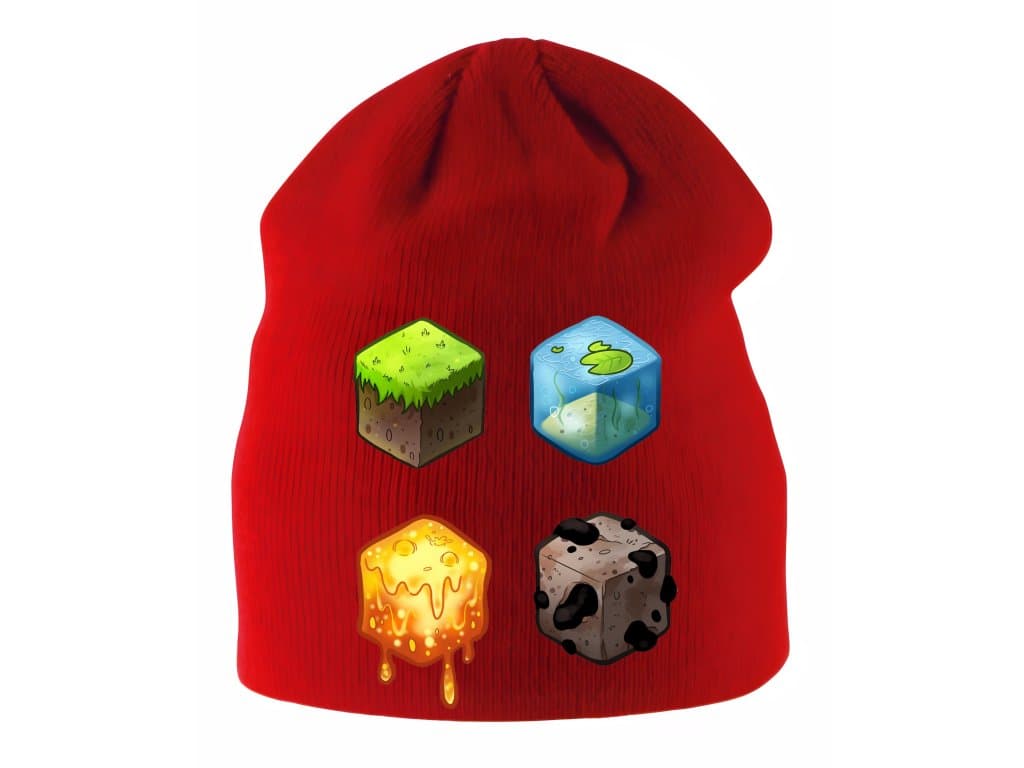 Czapka zimowa dziecięca Minecraft kostki