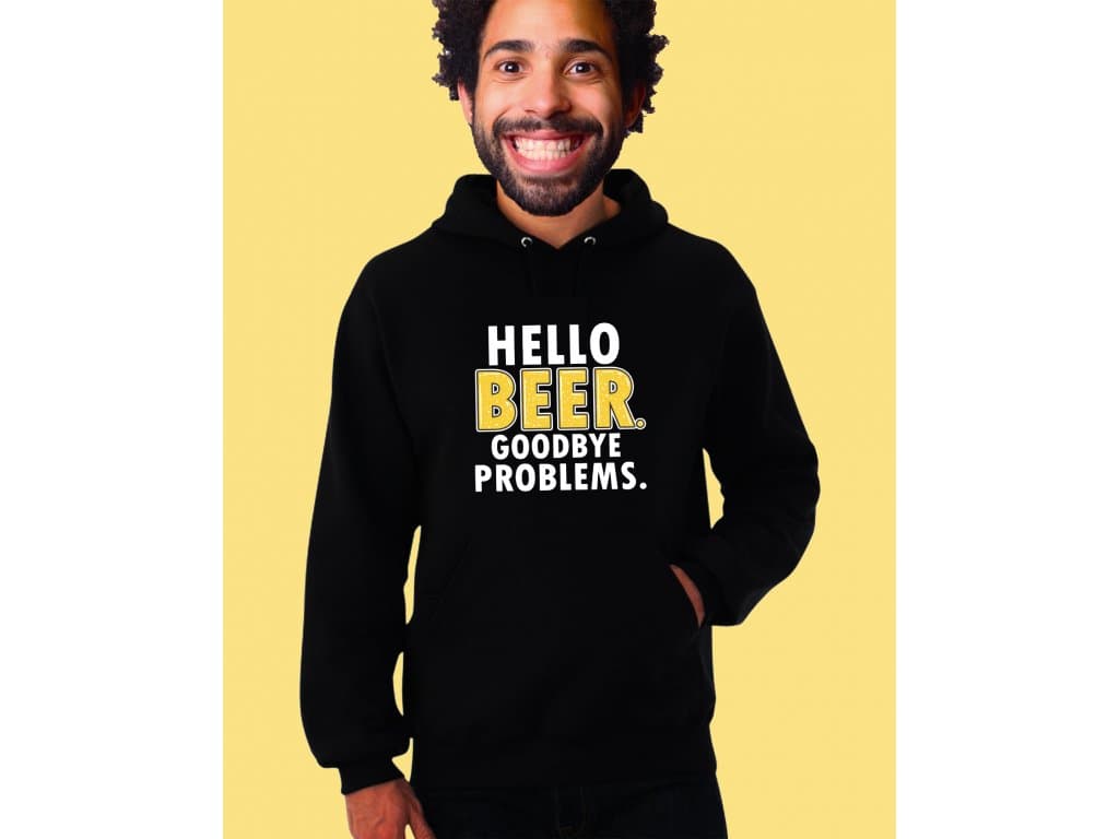 Bluza z kapturem Hello Beer Problems Away