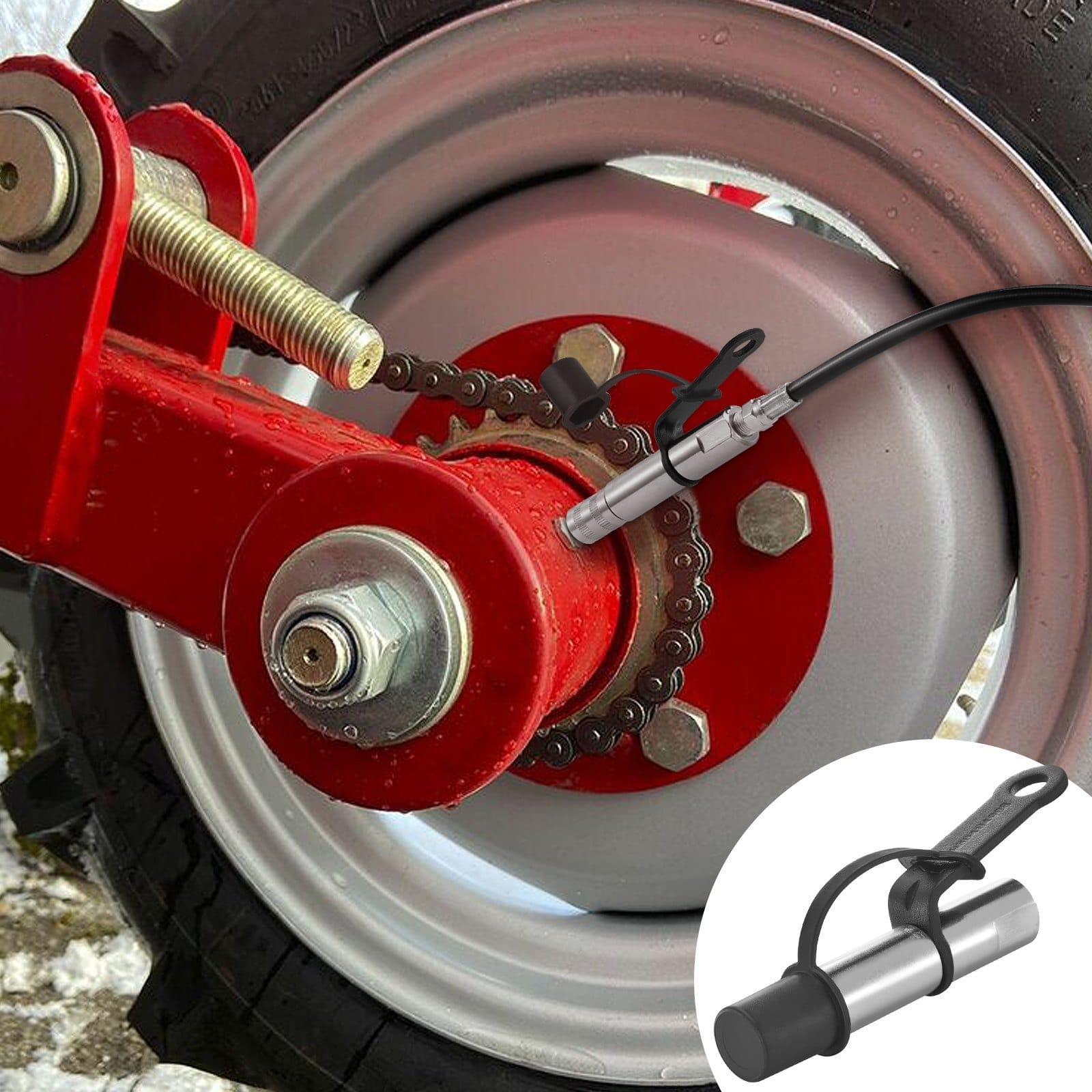 Złącze do pistoletu smarowego 2 szt., wysokie ciśnienie 10000 PSI, blokada 3-szczękowa, szybkozłączka do pistoletu smarowego z wężem/złączkami do smarowniczki, środek czyszczący/nakrętka zabezpieczająca przed przeciekaniem, kompatybilne ze wszystkimi pistoletami smarowymi ze złączami 1/8" NPT