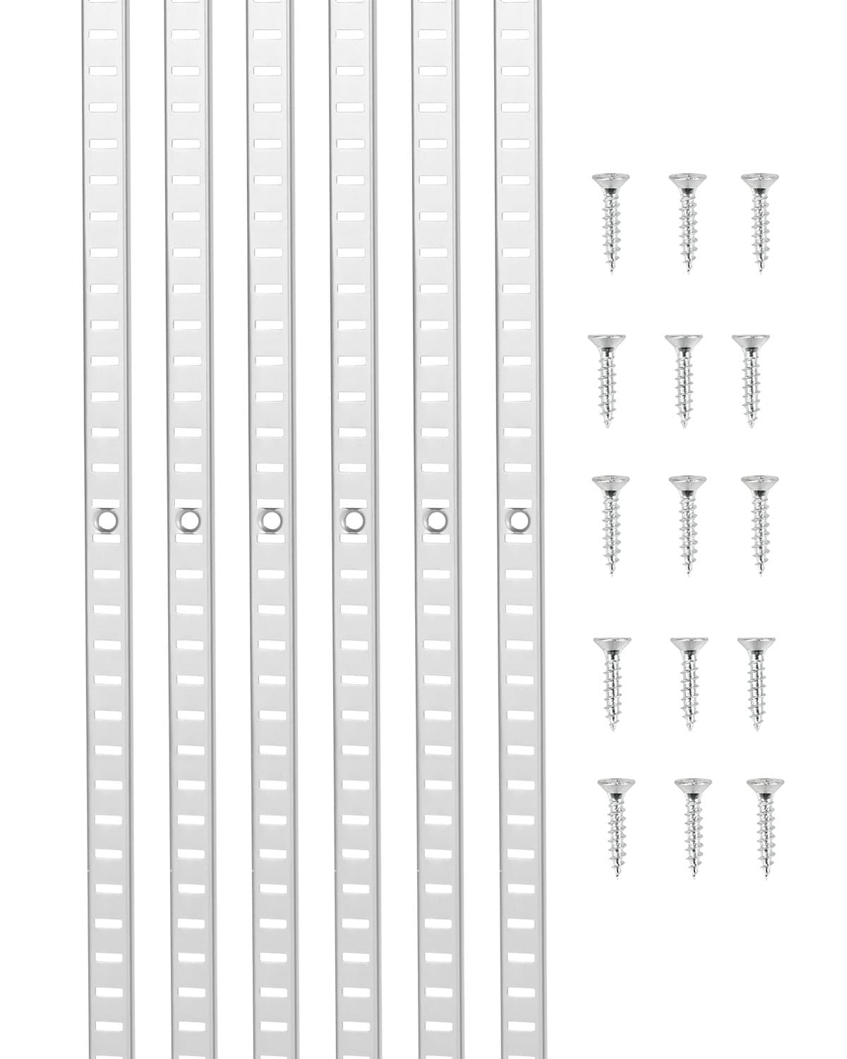 Pilaster półkowy, 36,3 cala, 8 szt., regulowane wsporniki półek, stalowe listwy pilastrowe z 32 śrubami, odpowiednie do systemu regałów ściennych i szafek.