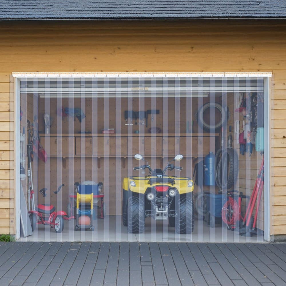 Przezroczysta kurtyna paskowa z tworzywa PVC, 2,1 m wysokości x 0,9 m szerokości x 2 mm grubości, 6 szt. pasków kurtyny do chłodni typu walk-in, termoizolacyjne paski plastikowe do drzwi magazynowych, mroźniczych i garażowych