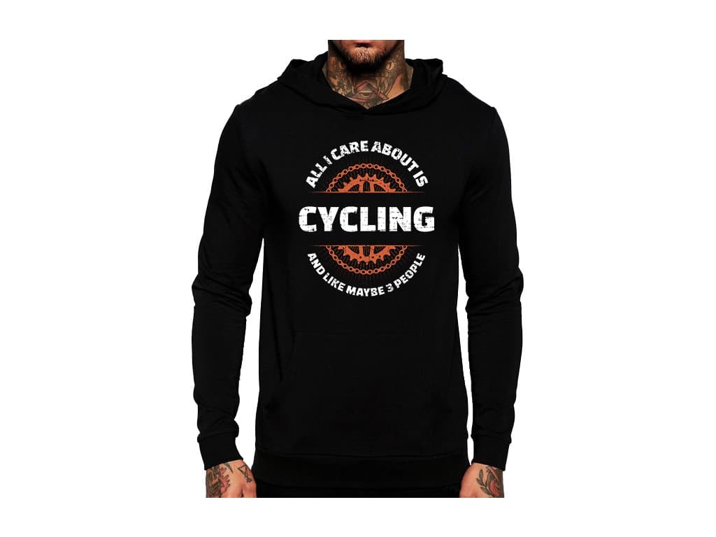 Bluza z kapturem All I care about cycling