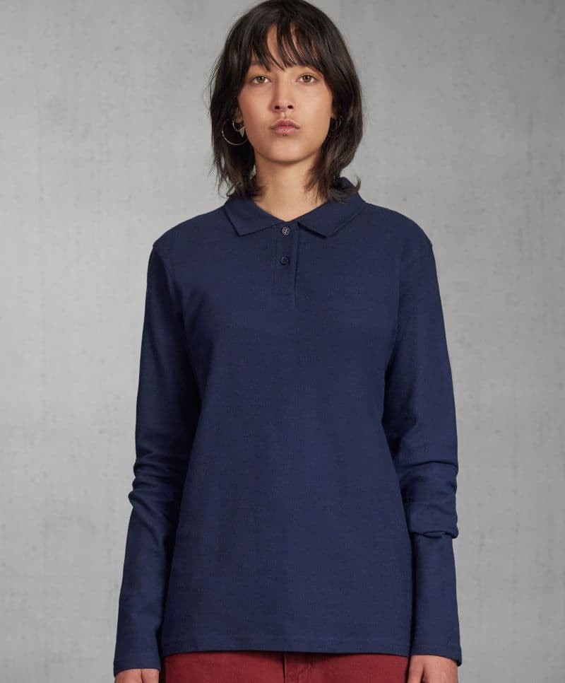 B&C | ID.001 LSL /women - Damskie polo piqué z długim rękawem