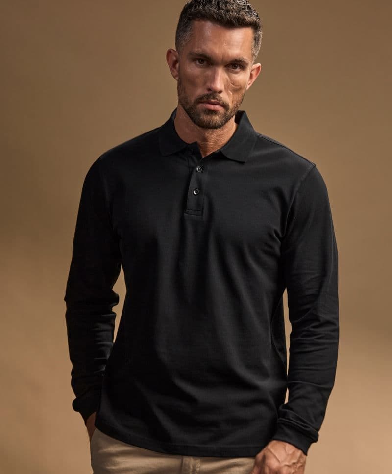 Tee Jays | TJ 1406 - Męskie elastyczne polo piqué z dł. rękawem