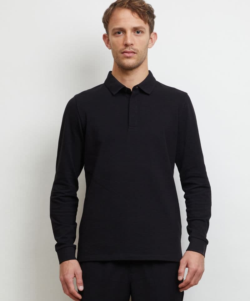 NEOBLU | Owen LSL Men - Męskie ciężkie piqué polo z długim rękawem