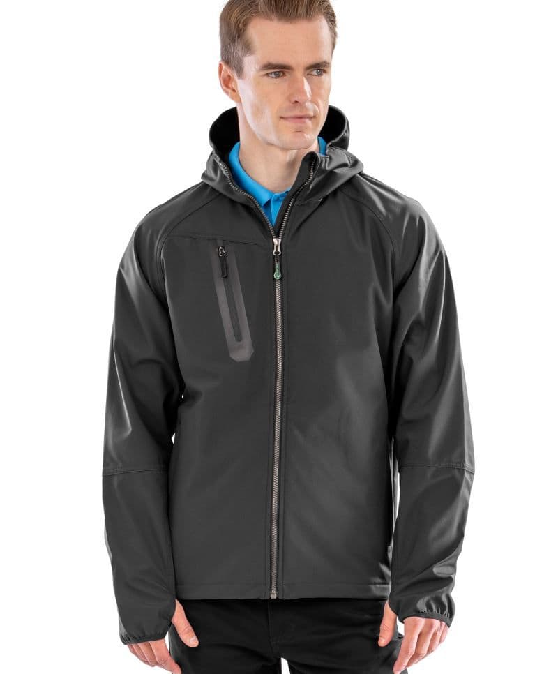Result Recycled | R 909X - Unisex 3-warstwowa kurtka softshell z kapturem
